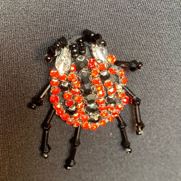 EUC Alain Murati Collection sequin Applique Sweatshirt Long-sleeve Black Medium - Picture 8 of 11